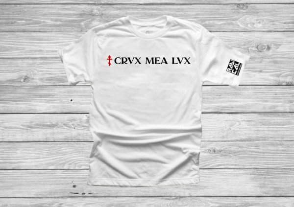 Tricou "Crux Mea Lux" - Logo roșu - imagine 3