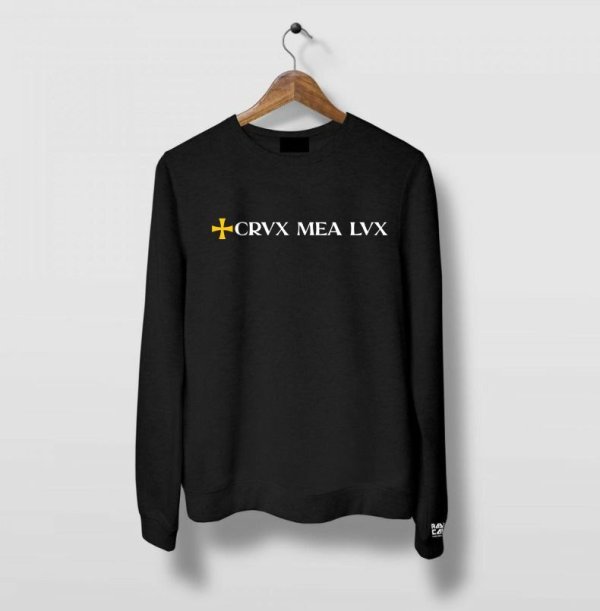 Bluză "Crux Mea Lux" - Logo galben