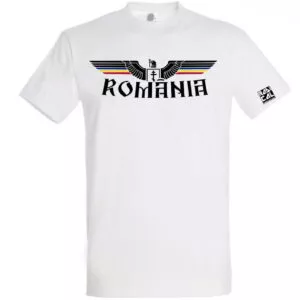 Tricou România Alb