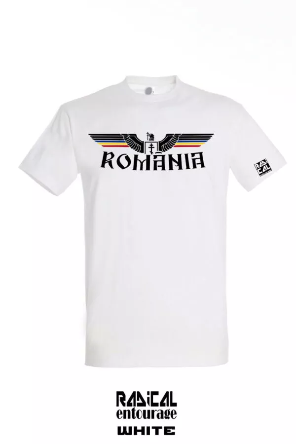 Tricou România Alb