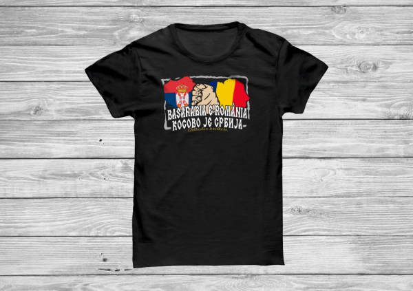 Tricou Kosovo & Basarabia - Negru