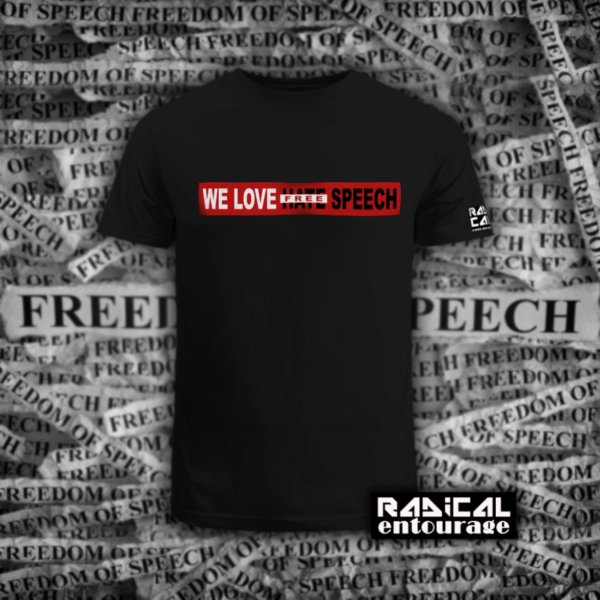 Tricou "We Love Hate Speech" - negru