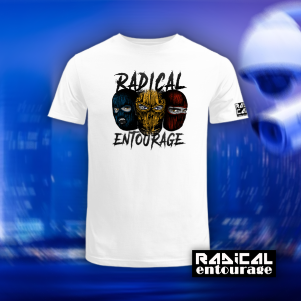 Tricou Radical Tricolor - alb