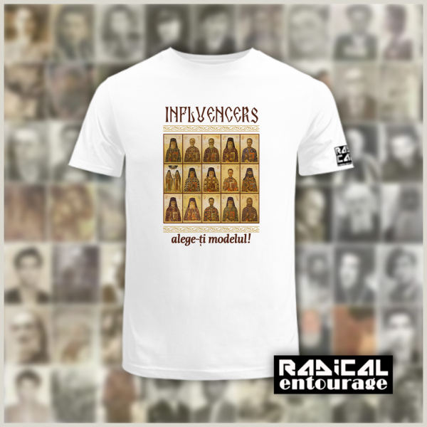 Tricou "Influencers" - Noii Sfinți - Alb