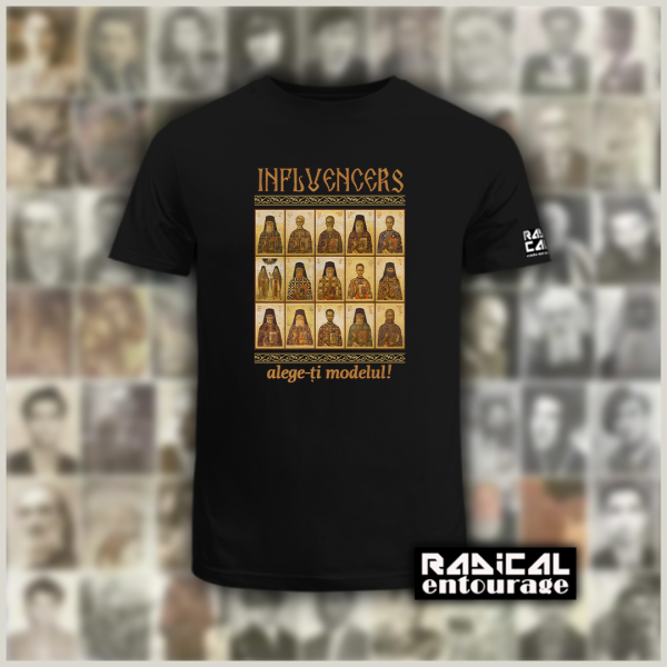 Tricou "Influencers" - Noii Sfinți - Negru