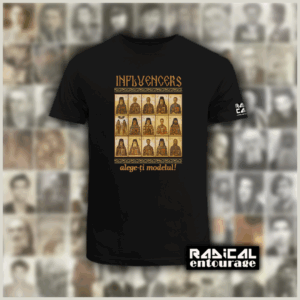 Tricou "Influencers" - Noii Sfinți - Negru
