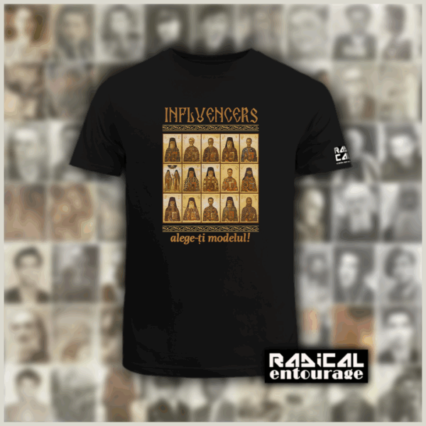 Tricou "Influencers" - Noii Sfinți - Negru