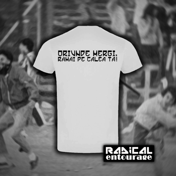 Tricou Entourage - Mergi pe calea ta - Alb - imagine 2