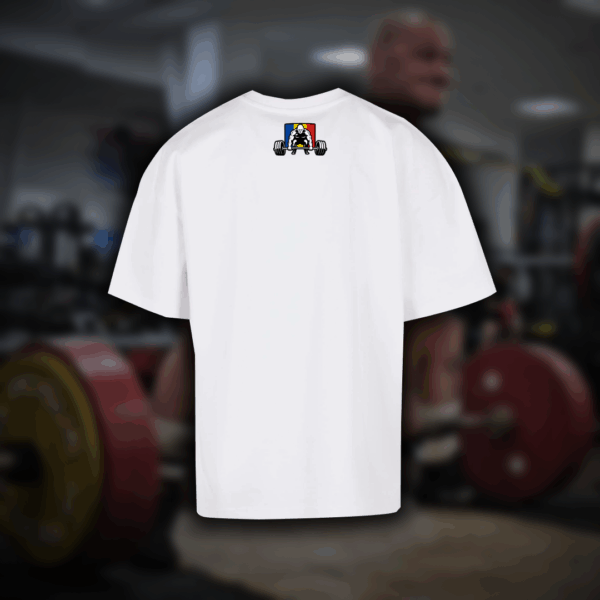 Tricou oversize POWER - alb - imagine 2