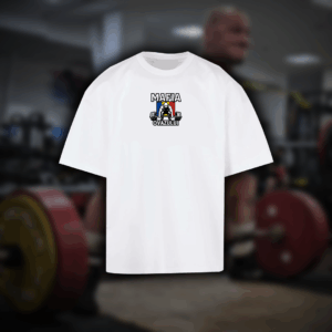 Tricou Mafia Ovăzului - Oversize - Alb