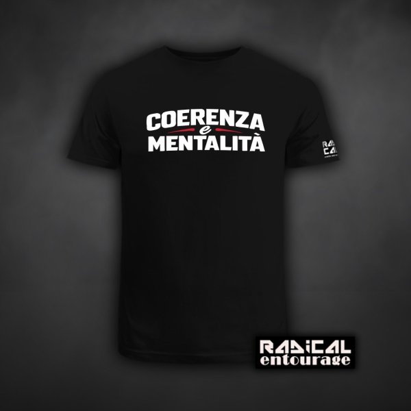 Tricou Coerenza e mentalità - Alb/Rosu
