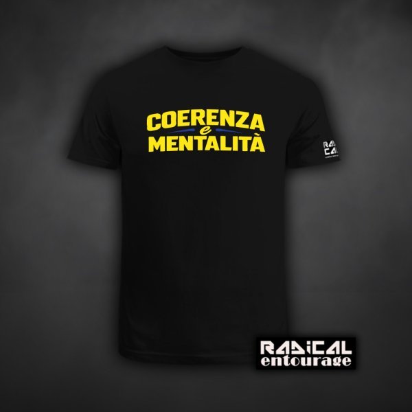 Tricou Coerenza e mentalità - Galben/Albastru