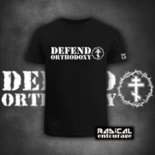 Tricou Defend Orthodoxy - Negru