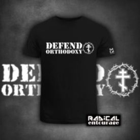 Tricou Defend Orthodoxy - Negru