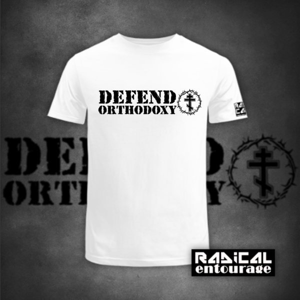 Tricou Defend Orthodoxy - Alb